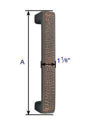 Craftwoodproducts.com-locks-handlesets-emtek-door-pulls-sizes-Brass Arts & Crafts Pull