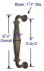 Craftwoodproducts.com-locks-handlesets-emtek-door-pulls-sizes-tuscany-8-palermo-pull